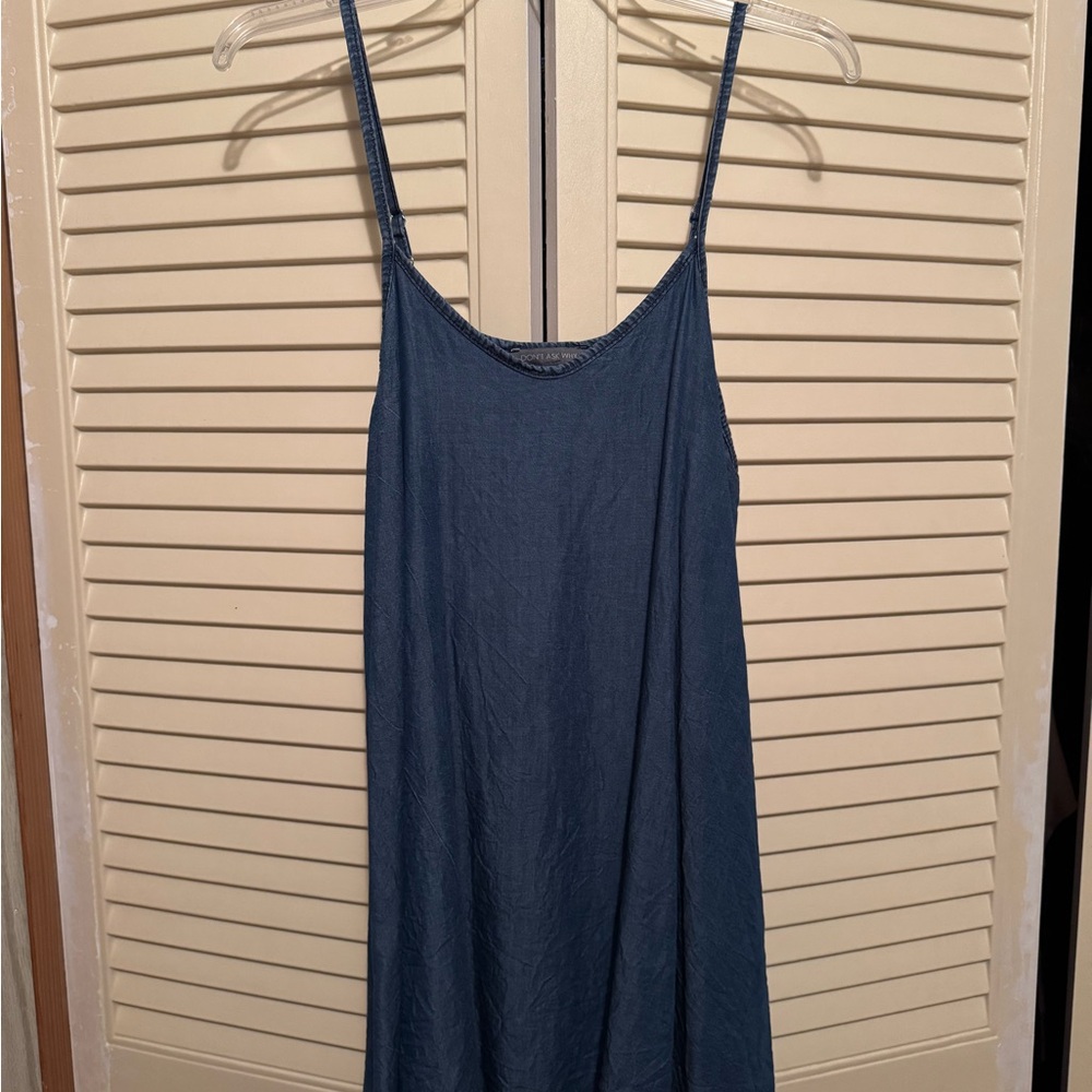 Blue Spaghetti Strap Dress
